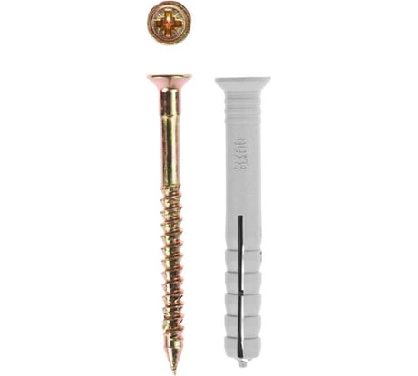 Полипропиленовый дюбель-гвоздь Зубр потайный бортик, 6x50мм, ТФ6, 7 штук 4-301346-06-050