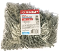 Распорный дюбель Зубр ЕВРО, полипропиленовый, 8x40мм, 1000шт 301010-08-040