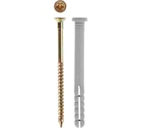 Полипропиленовый дюбель-гвоздь Зубр цилиндрический бортик, 6x80мм, ТФ0, 1200 штук 4-301360-06-080