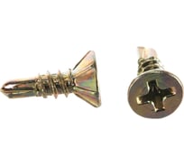 Саморезы со сверлом Зубр для оконного профиля, желтопассивированные, PH2, 3,9x13мм, ТФ1, 1100шт 4-300231-39-013