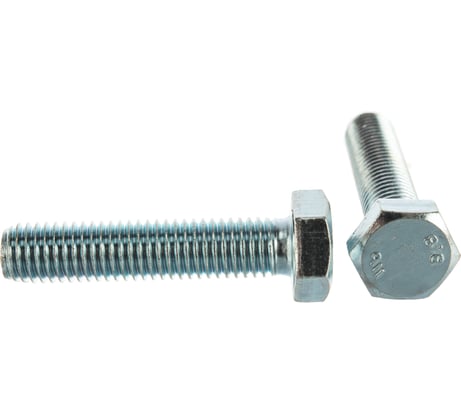 Болт с шестигранной головкой Зубр DIN 933, класс прочности 8.8, оцинкованный, M12x55 мм, ТФ6, 3 шт. 4-303076-12-055