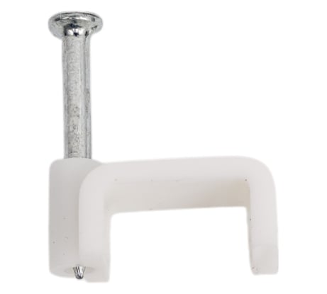 Прямоугольная скоба с гвоздем Зубр для крепления кабеля 12мм, 40шт 45112-12