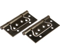 Петля-бабочка ТУНДРА 100x70x2.0 мм, универсальная, без врезки, цвет бронза, 2 шт. 9490412