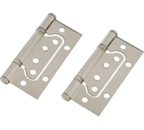 Петля-бабочка ТУНДРА 100x70x2.0 мм, универсальная, без врезки, цвет матовый никель, 2 шт. 3001795