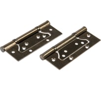 Петля-бабочка ТУНДРА 120x75x2.0 мм, универсальная, без врезки, цвет бронза, 2 шт. 9490415