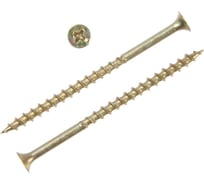 Саморез ТУНДРА 4.2x76 мм PREMIUM, потай, крупная резьба, шлиц PH, желтый цинк, 1 кг 5470702