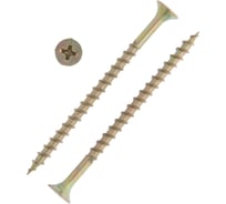 Саморез ТУНДРА 3.8x65 мм PREMIUM, потай, крупная резьба, шлиц PH, желтый цинк, 1 кг 7381452