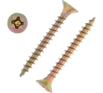 Саморез ТУНДРАы универсальные krep 3.5x30 мм, желтый цинк, 200 шт. 7156355