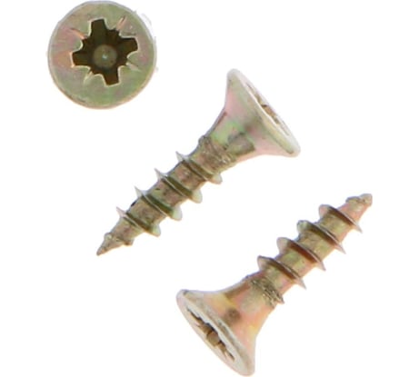 Саморез ТУНДРАы универсальные krep 3.0x12 мм, желтый цинк, 40 шт. 7156384