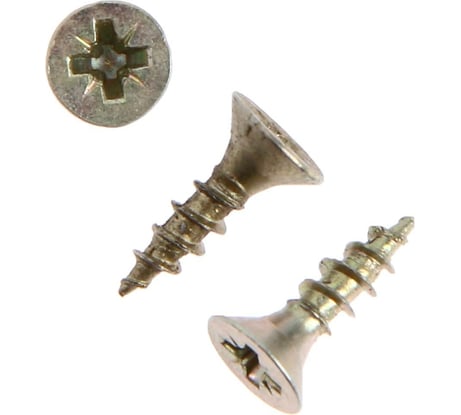 Саморез ТУНДРАы универсальные krep 4.0x12 мм, желтый цинк, 26 шт. 7156393