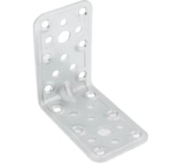 Крепежный усиленный уголок ТУНДРА krep, 82x82x50x2 мм, оцинкованный, в упаковке 1 шт. 5294416