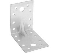 Крепежный усиленный уголок ТУНДРА 65x65x50x2 мм, в упаковке 10 шт. 9634622