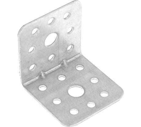 Крепежный усиленный уголок ТУНДРА krep, 40x40x40x1.5 мм, ГОЦ, в упаковке 1 шт. 5290116