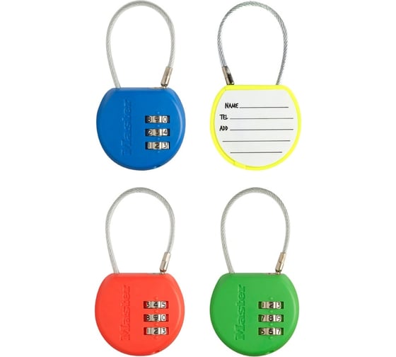 Кодовый замок с биркой MasterLock 4671EURDCOL 1