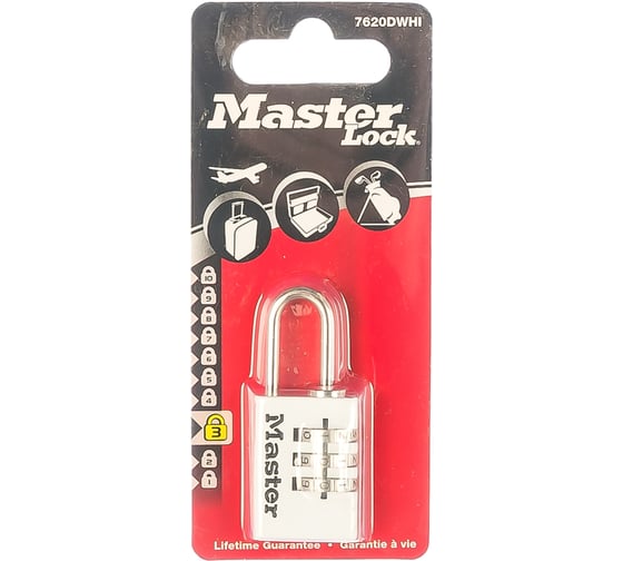 Навесной кодовый замок MasterLock 7620EURDWHI