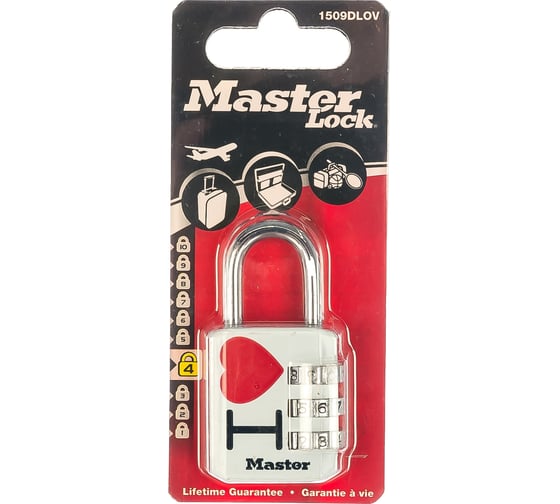 Навесной кодовый замок MasterLock I LOVE 1509EURDLOV