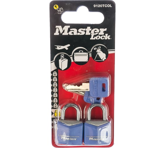 Комплект 2-х навесных замков MasterLock 9120EURTCOL