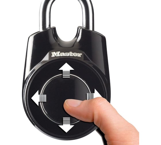 Кодовый навесной замок MasterLock ONE черный 1500IEURDBLK