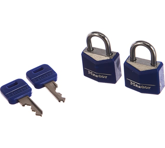 Комплект 2-х навесных замков MasterLock 9121EURTCOL