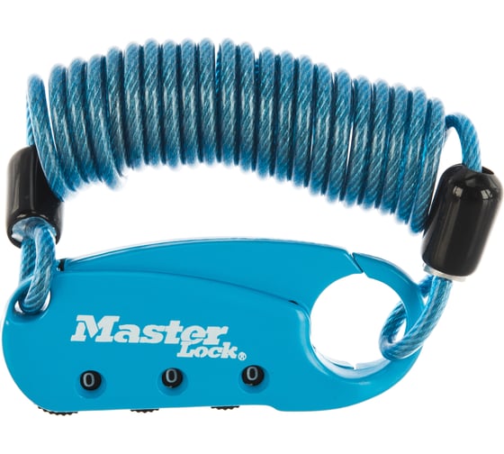 Карабин с шифром MasterLock cпираль 1551EURDCOL