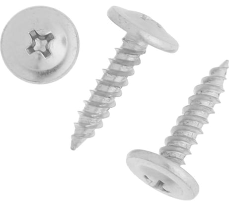 Саморезы ТУНДРА с пресс-шайбой, остроконечные, 4.2x19 мм, оцинкованные, 1 кг 9511146