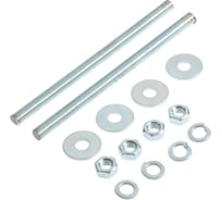 Штанга ТУНДРА усиленная, DIN 976 М8x140 мм, 2 шт. комплект белый цинк 9411450