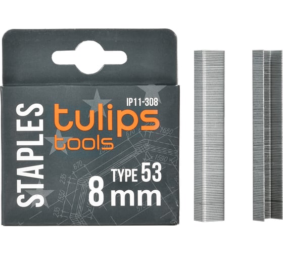 Скобы тип 53 (1000 шт; 8 мм) для степлера Tulips tools IP11-308
