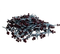 Саморезы Зубр для крепления кровельных материалов к деревянной обрешетке, цвет RAL 3005 темно-красный, оцинкованный, 4,8x65мм, 180шт 4-300315-48-065-3005