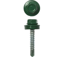 Саморезы Зубр для крепления кровельных материалов к деревянной обрешетке, цвет RAL 6002 зеленый лист, оцинкованный, 4,8x70мм, 800шт 4-300310-48-070-6002