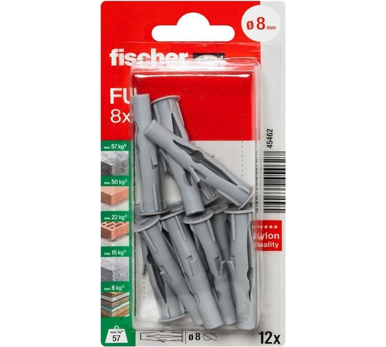 Универсальный дюбель Fischer FU 8x50 K 45462
