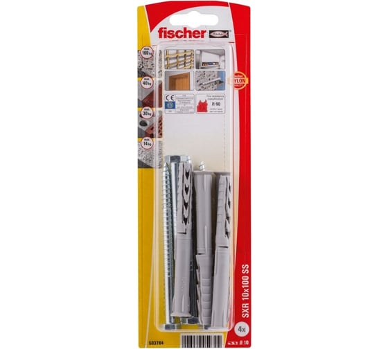 Дюбель с шурупом Fischer SXR 10x100 SS K NV 503784