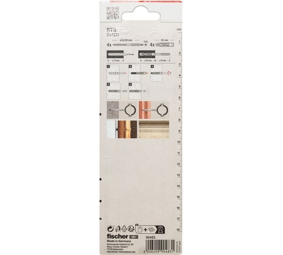Дюбель с шурупом Fischer STST 8x120 + UX K 90483