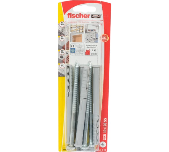 Дюбель с шурупом Fischer SXR 10x120 SS K NV 532678 1