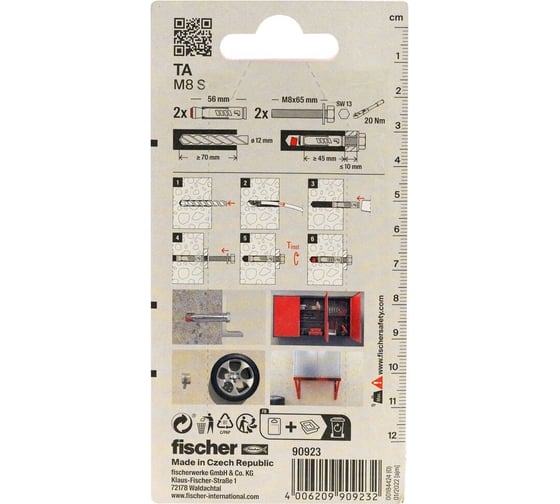 Высокораспорный анкер Fischer TA M 8 S/10 K OE 90923