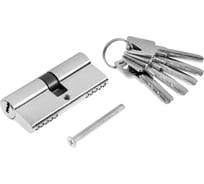 Цилиндровый механизм ТУНДРА, 70 мм, перфор. ключ, 5 ключей, цвет хром 2921841