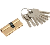 Цилиндровый механизм ТУНДРА для китайской двери, 70 мм, латунь, 7 перф. ключей 9485086