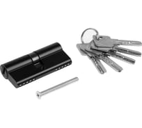 Цилиндровый механизм ТУНДРА, 70 мм, перфор. ключ, 5 ключей, цвет черный 9376697