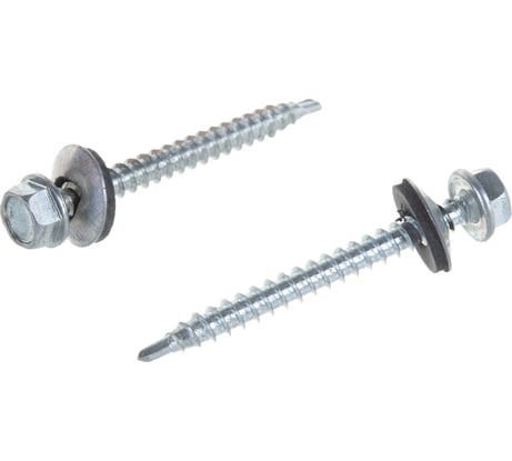 Саморезы Зубр для крепления кровельных материалов к деревянной обрешетке, оцинкованные, 4,8x50мм, 250шт 4-300315-48-050