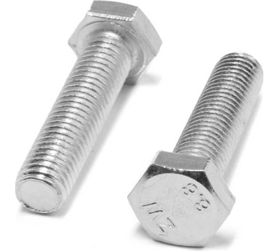 Болт ТУНДРА krep с шестигранной головкой, цинк, DIN933, М12x50 мм, 1 кг 7151219