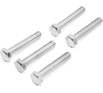 Болт ТУНДРА с шестигранной головкой, цинк, DIN933, М6x35 мм, 5 шт 7156515