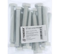 Болт ТУНДРА krep с шестигранной головкой, цинк, DIN933, М12x80 мм, 1 кг 7151239