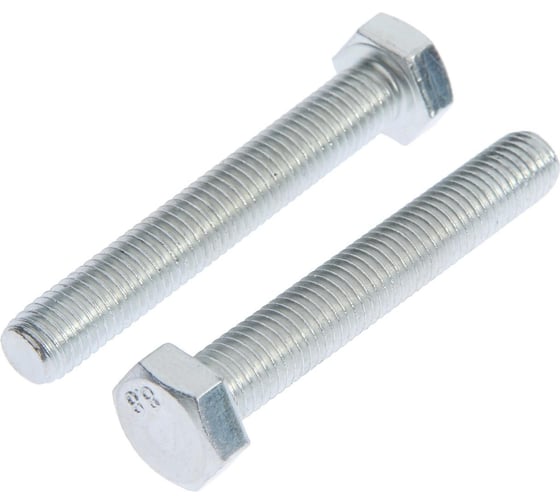 Болт ТУНДРА krep с шестигранной головкой, цинк, DIN933, М12x80 мм, 1 кг 7151239