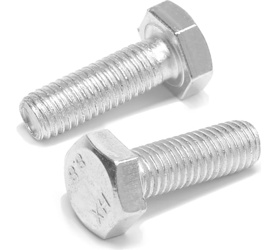 Болт ТУНДРА krep с шестигранной головкой, цинк, DIN933, М10x30 мм, 5 кг 2615055