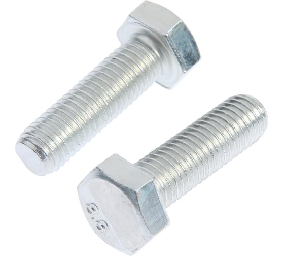 Болт ТУНДРА krep с шестигранной головкой, цинк, DIN933, М12x40 мм, 1 кг 7151227