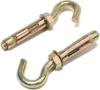 Анкерный болт ТУНДРА с крюком, оцинкованный, 10x50 мм, 55 шт 9893745