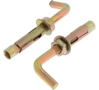 Анкерный болт ТУНДРА с Г-образным крюком, оцинкованный, 10x50 мм, 55 шт 9495919