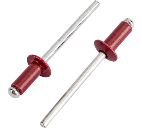 Заклёпка вытяжная красно-коричневая (150 шт; 4х10 мм; RAL 3011150) Качественный КРЕПЕЖ 0200523 КЧ