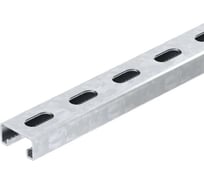 STRUT профиль OBO Bettermann перфорированный по основанию, 41х21x3000 мм, S=2 мм, оцинкованная сталь 1122920