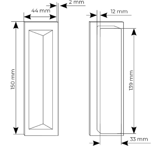 Ручка для раздвижных дверей MORELLI MHS128 BL цвет черный 9014509