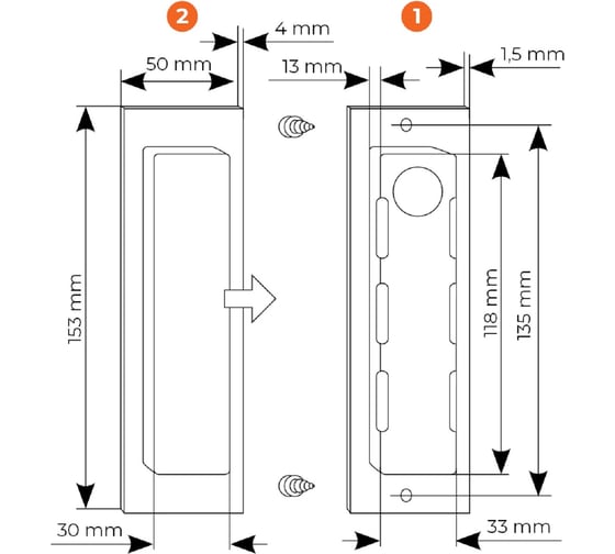 Ручка для раздвижных дверей MORELLI MHS153 BL цвет черный 9014506